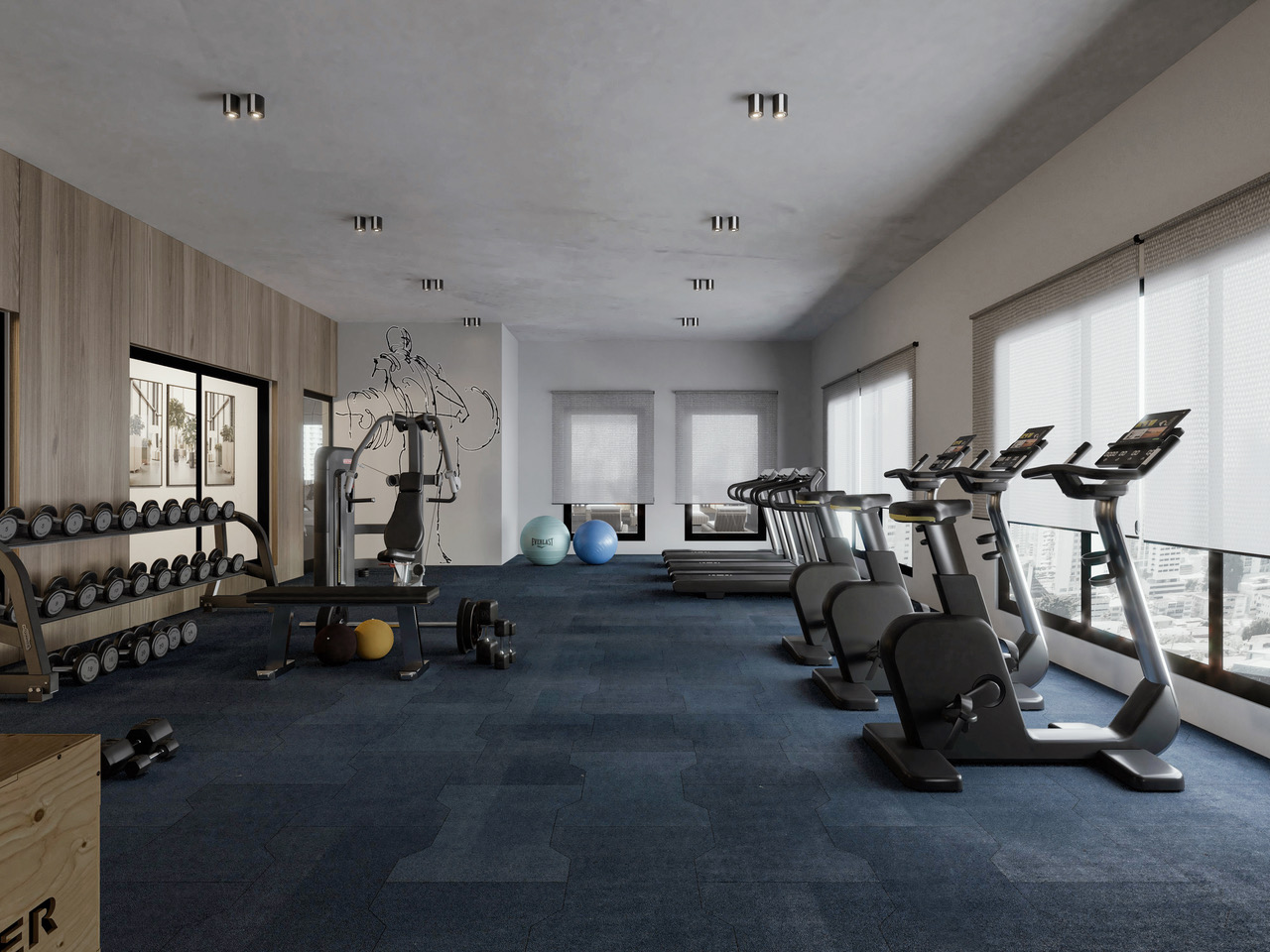 Gimnasio equipado de Estela