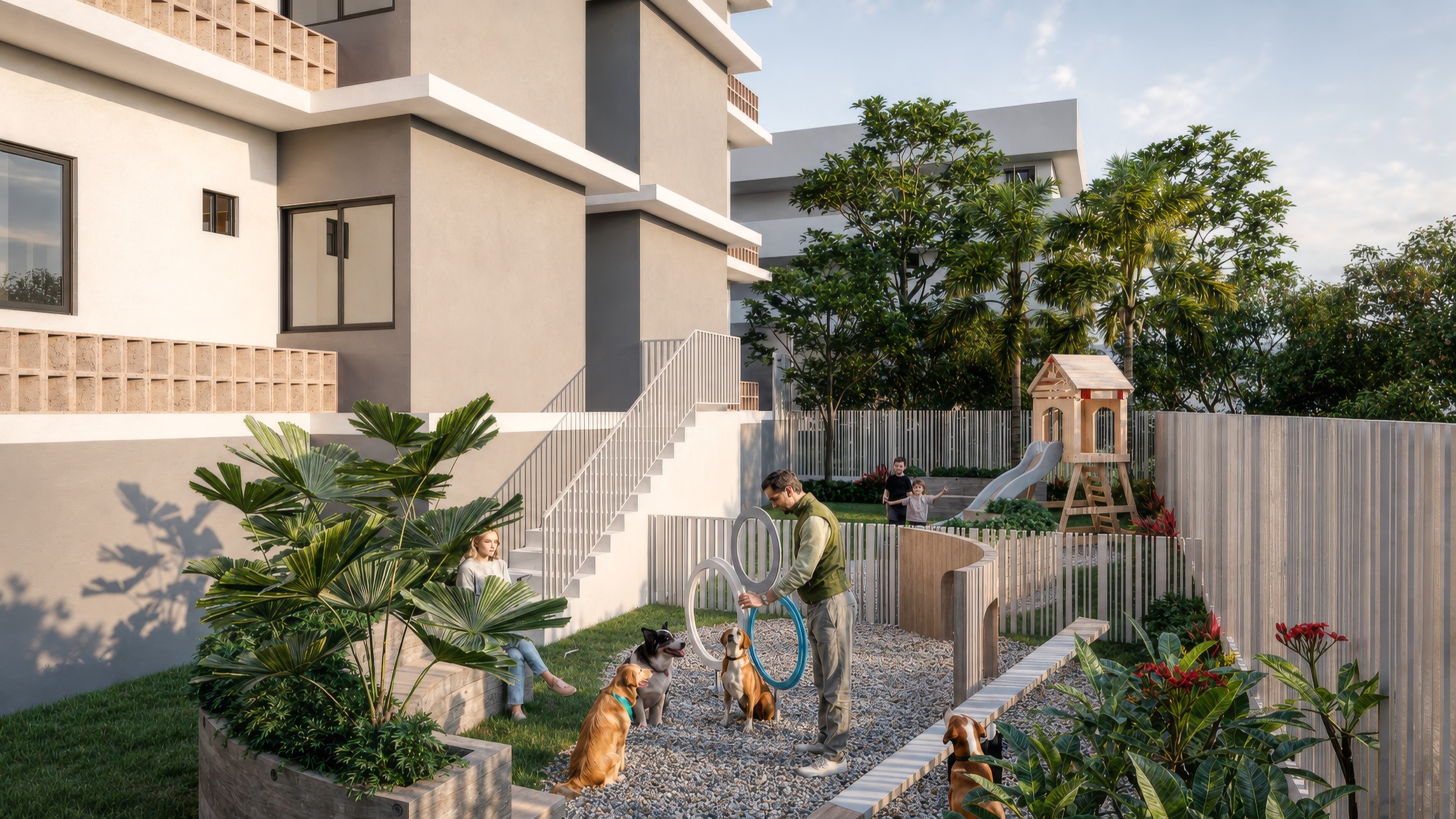 Pet Park y zona infantil de Estela